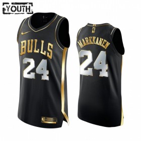 Dres Chicago Bulls Lauri Markkanen 24 2020-21 Crna Golden Edition Swingman - Dječji